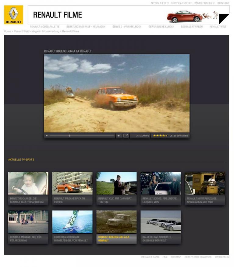 Renault hat seinen Internetauftritt neu gestaltet.