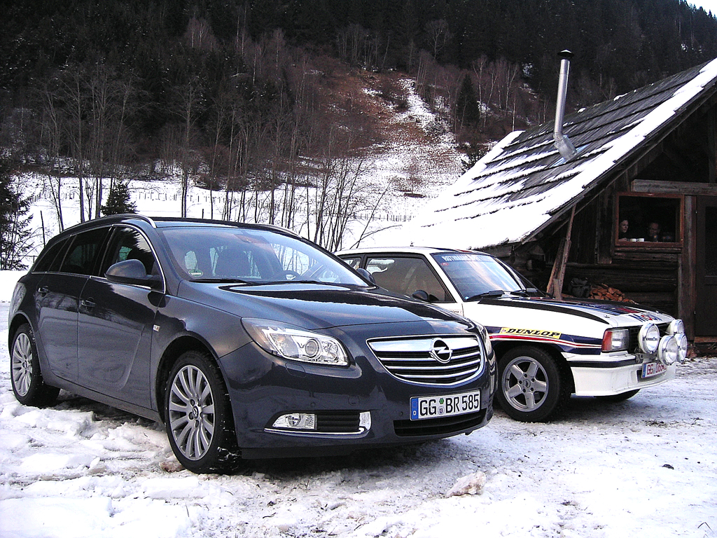 Zwei Opel-Allrad-Generationen beim Workshop im Thomatal/Obertauern.