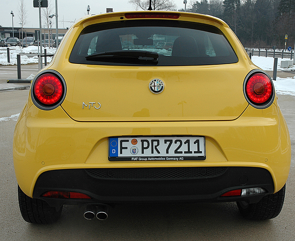 Alfa Romeo Mito Quadrifoglio Verde: Heckansicht. 