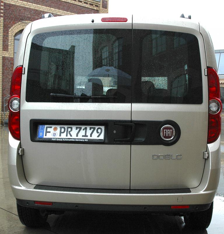 Fiat Doblò: Heckansicht. 