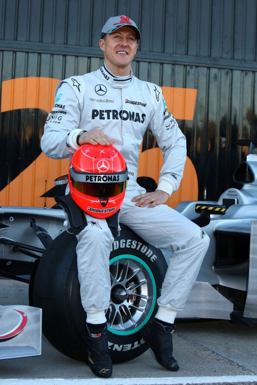 Formel 1: Michael Schumacher erstmals im Silberpfeil unterwegs