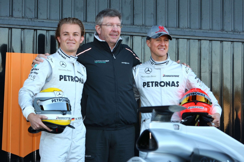Formel 1: Michael Schumacher erstmals im Silberpfeil unterwegs
