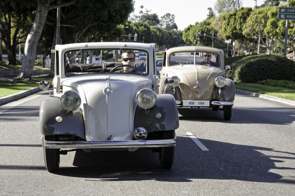 Heckmotor bei Mercedes-Benz: Mercedes-Benz Heckmotorwagen 130, Baureihe W 23, 1934 bis 1936 und 170 H, Baureihe W 28, 1936 bis 1939 (von links nach rechts).