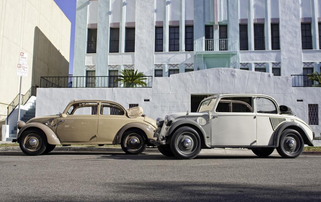Heckmotor bei Mercedes-Benz: Mercedes-Benz Heckmotorwagen 170 H, Baureihe W 28, 1936 bis 1939 und 130, Baureihe W 23, 1934 bis 1936 (von links nach rechts).
