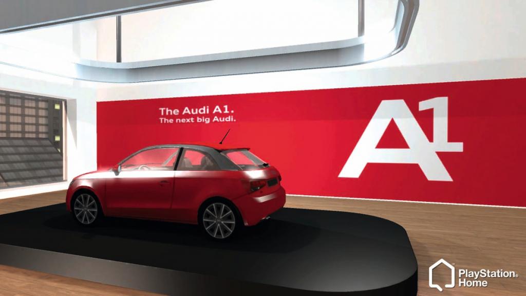 Virtuelles Marketing im Audi Space in der 3D-Community Playstatio Home.