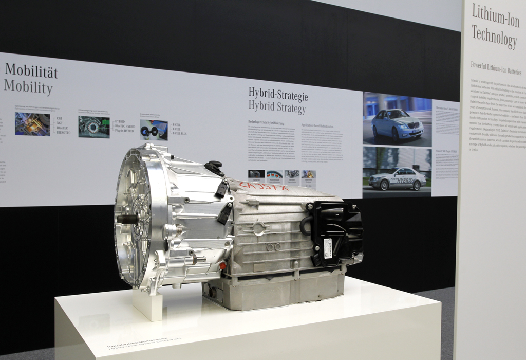 Zukunftsforschung als Innovationsmotor: Blick auf Hybridantriebskomponente. 