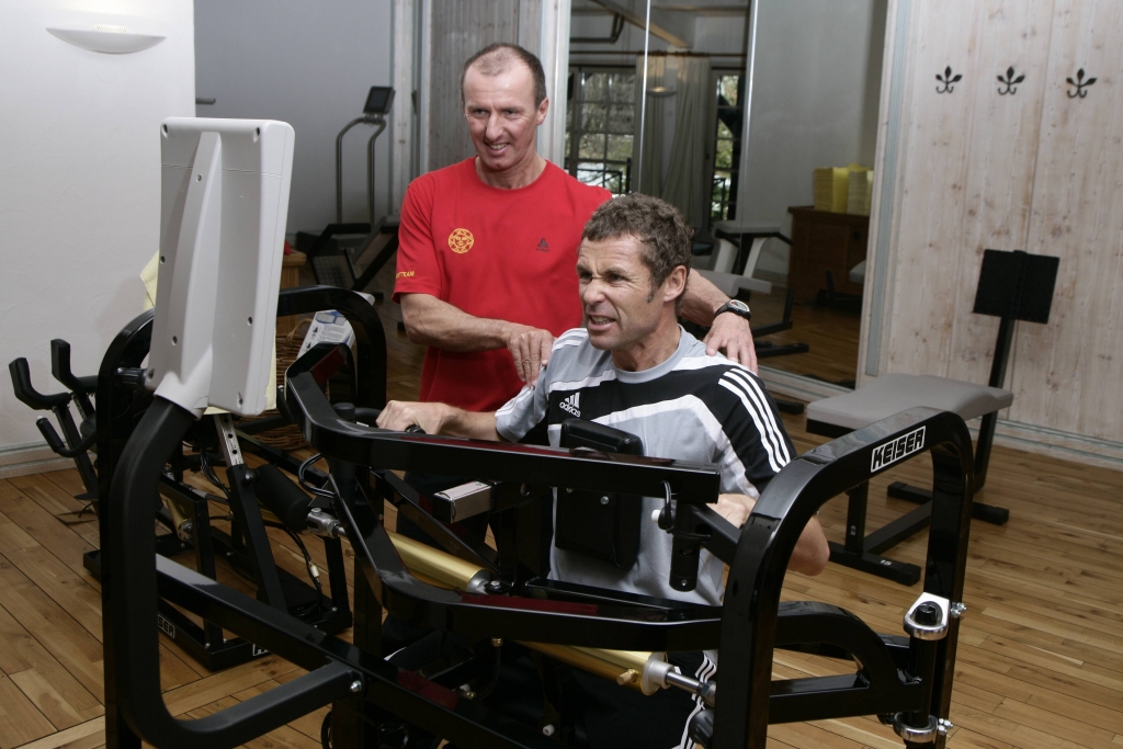 Anstrengen ist angesagt. Tom Kristensen im Winter-Camp.