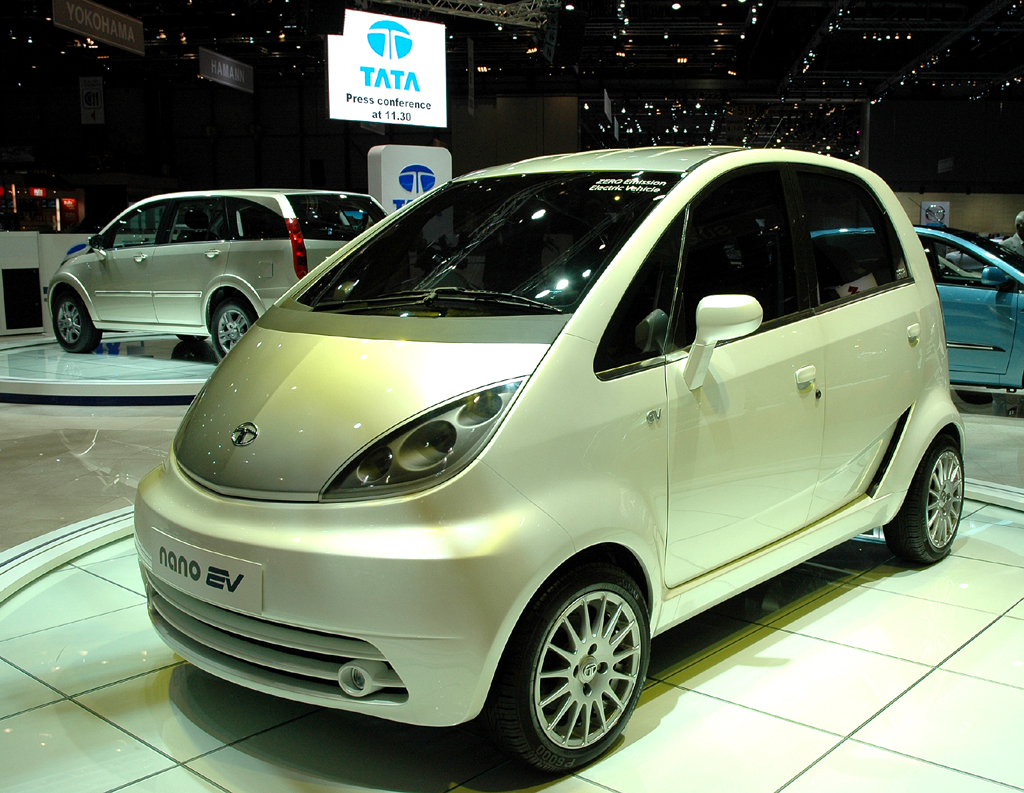 Autosalon 2010 in Genf: Elektro-Kleinstwagen Nano von Tata aus Indien. 