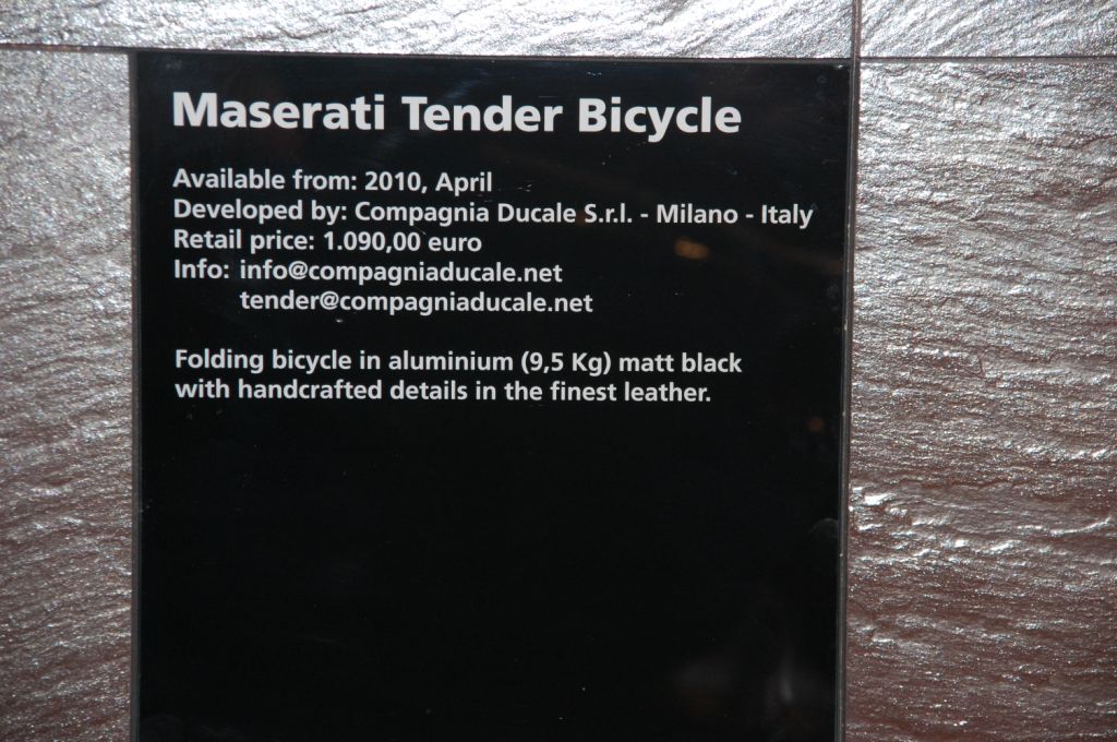 Das Maserati Klappfahrrad - fast so schnell wie das Auto