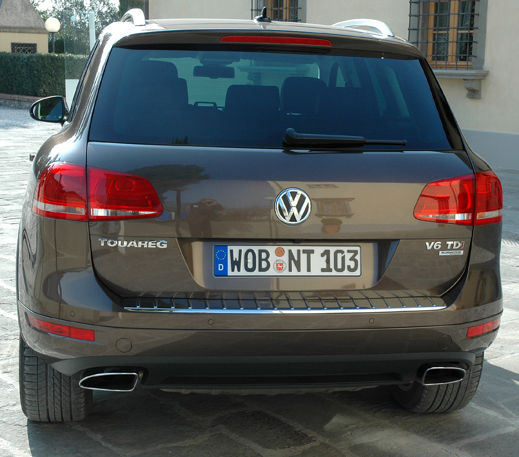 Der neue VW-Touareg: Heckansicht. 