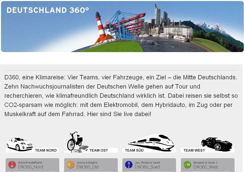 Nachwuchsjournalisten machen Klimareise durch Deutschland