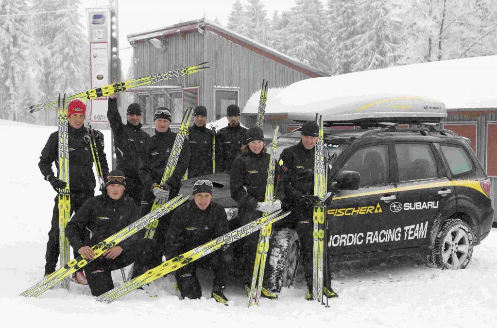 Skimarathonläufer mit Subaru Forester auf Europa-Tour