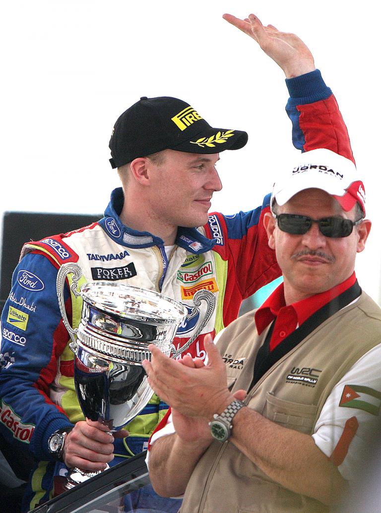 Fords Rallye-Abenteuer in Jordanien: Jari-Matti Latvala mit Prinz Feisal. 