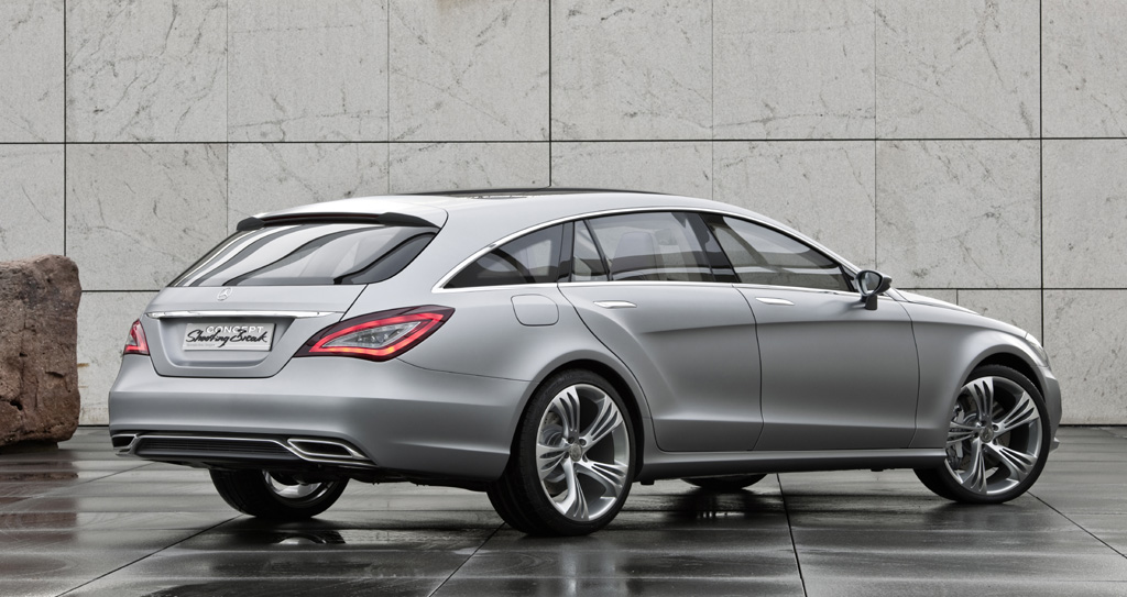 Mercedes Shooting Brake: Heck-/Seitensicht.