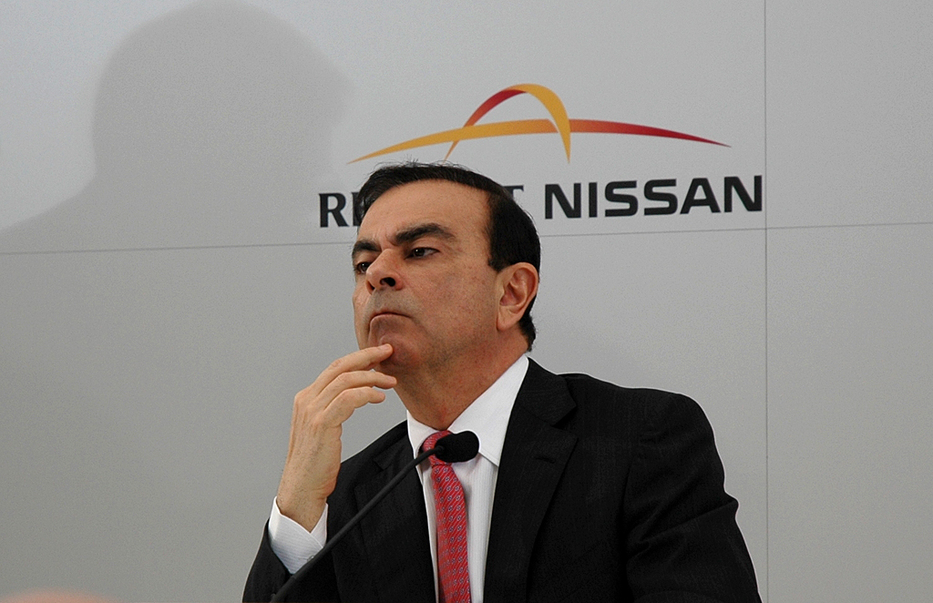 Nachdenklich I: Renault/Nissan-Chef Ghosn bei der Pressekonferenz. 