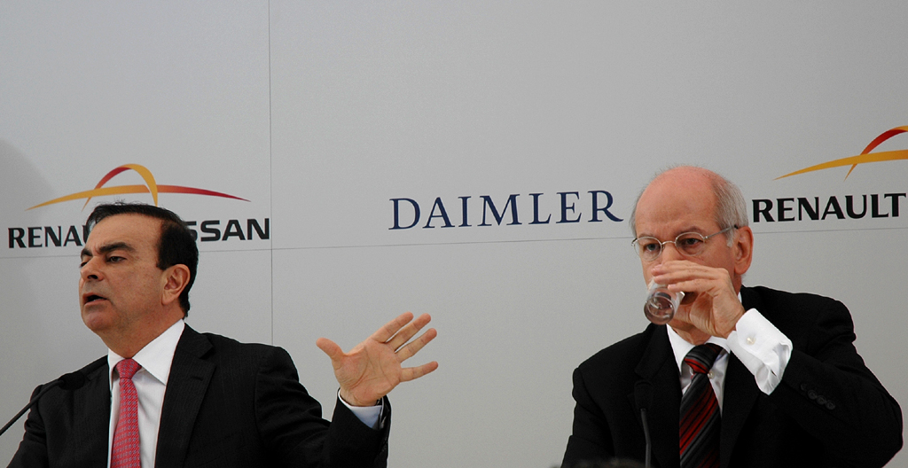Neue strategische Partner: Carlos Ghosn (links) und Dieter Zetsche. 