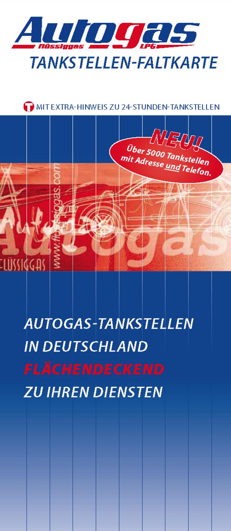 AUTOGAS Tankstellen-Faltkarte für Deutschland