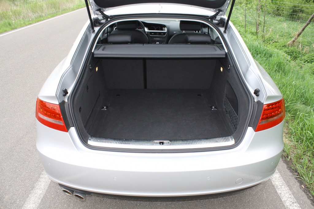 Die große Heckklappe gibt 480 Liter Gepäckraumvolumen frei. Nach Umlegen der Rücksitzlehnen gibt es fast doppelt so viel Raum. Die Ladekante ist relativ hoch. Neugierige Blicke auf Ladegut schirmt eine angeklemmte Blende unter der Scheibe ab.