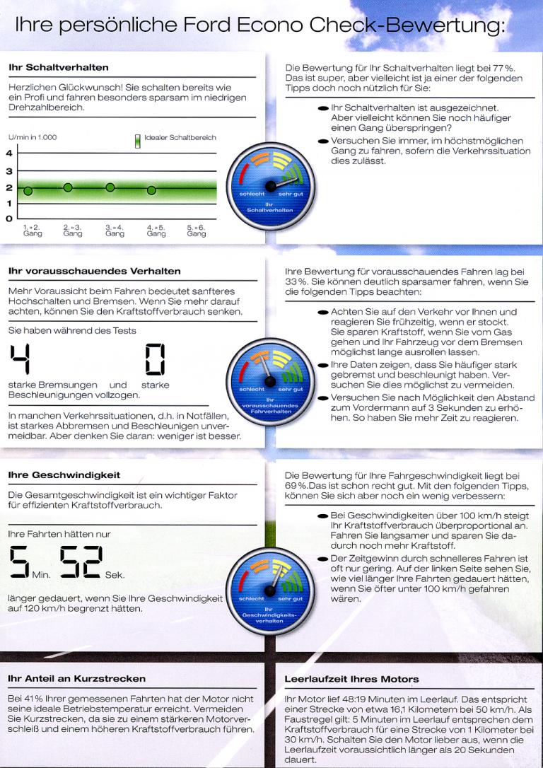 Econo-Check: Seite zwei geht schon etwas mehr ins Detail, ... 
