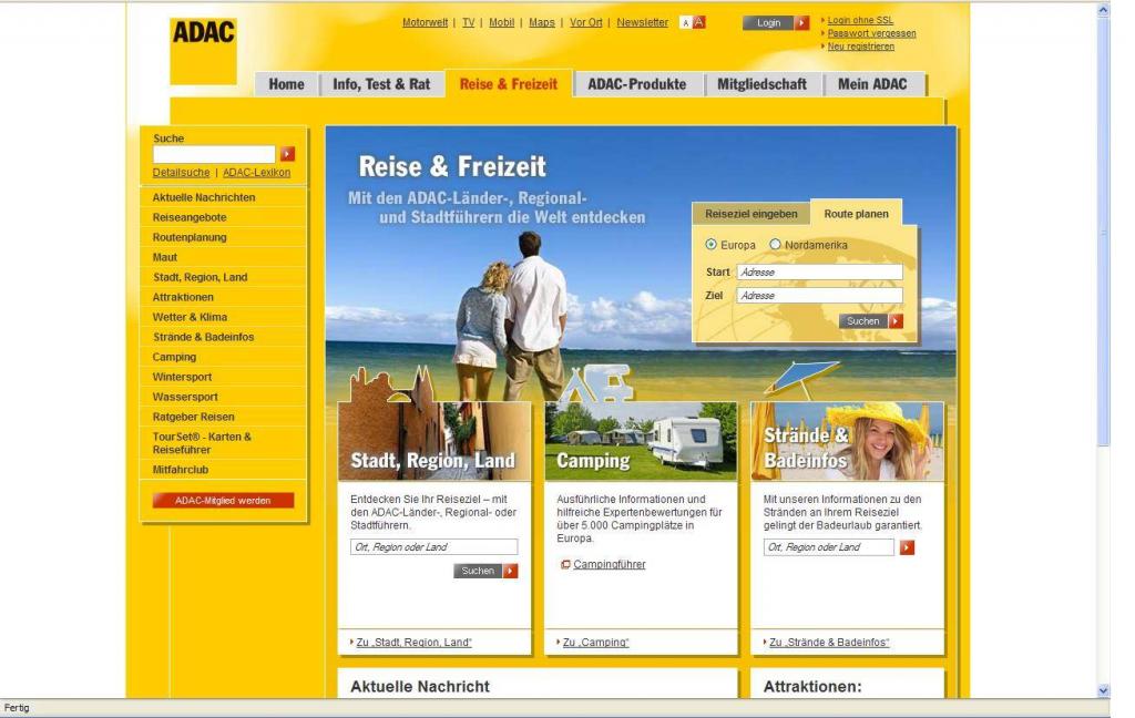 Großes ADAC-Sommer-Gewinnspiel im Internet
