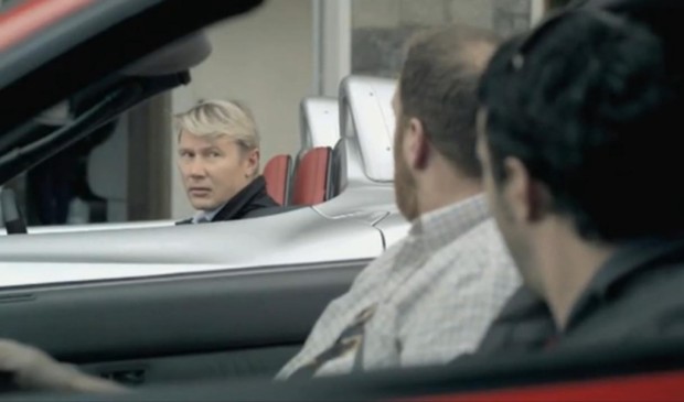 Mika Häkkinen - noch immer der strahlende Sieger im McLaren SLR Stirling Moss