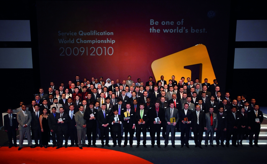 Siegerehrung Service Qualifizierungs-Weltmeisterschaft 2010