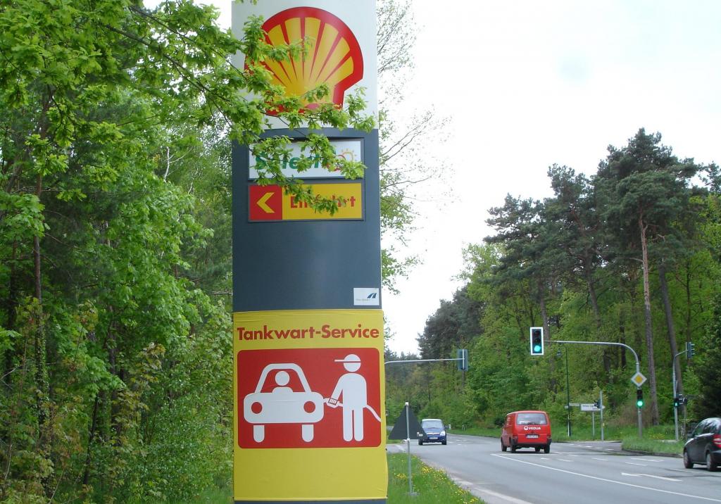 Tankwart-Service bei Shell für einen Euro