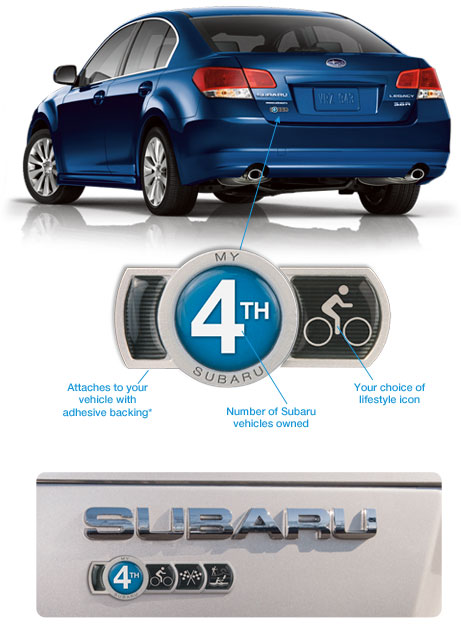 Zur Schau gestellte Loyalität zum Subaru. Bildquelle: http://badgeofownership.com/Images/Home/BadgeVisuals.jpg
