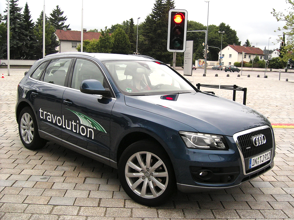 Ein Audi-Q5-Testfahrzeug für das Travolution-Projekt. 