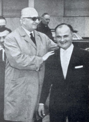 Enzo Ferrari mit Ilario Bandini