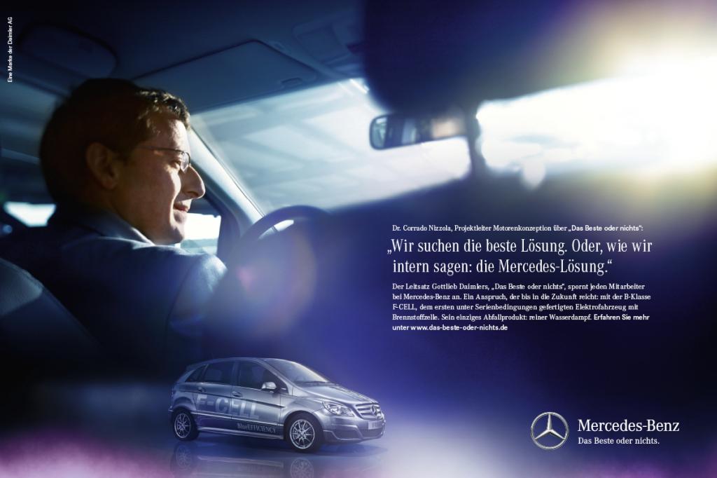 Mercedes-Benz startet Kommunikationsoffensive: Das Beste oder nichts.