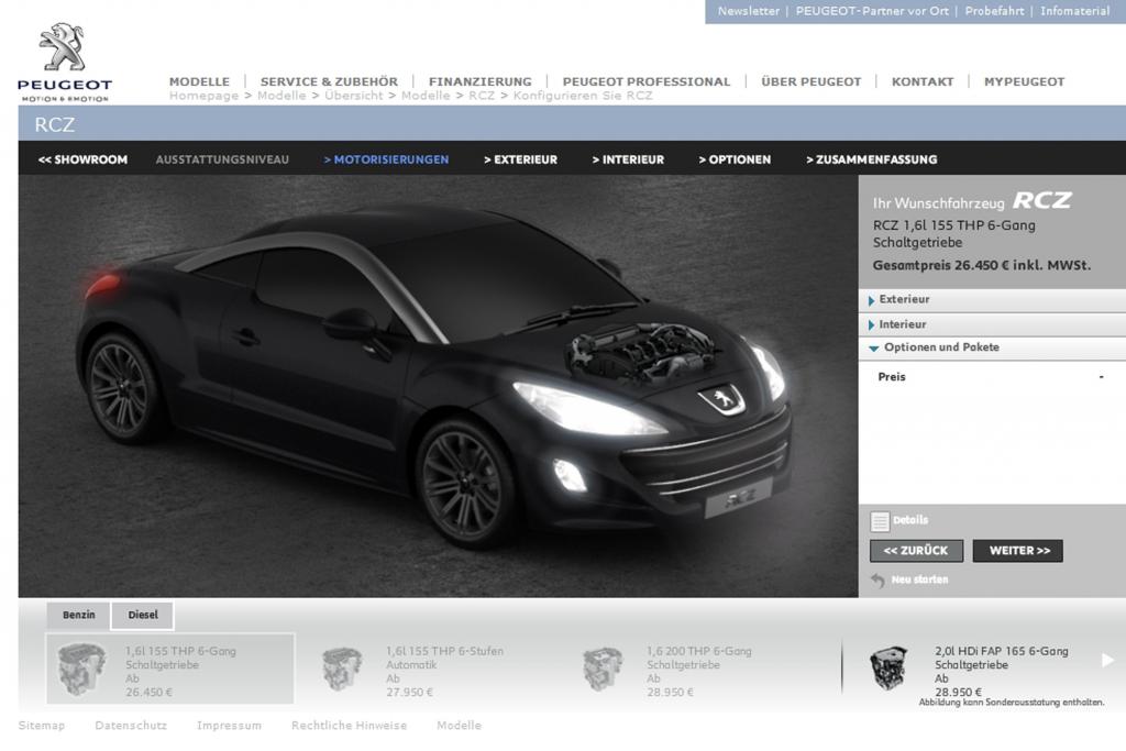 Peugeot RCZ.