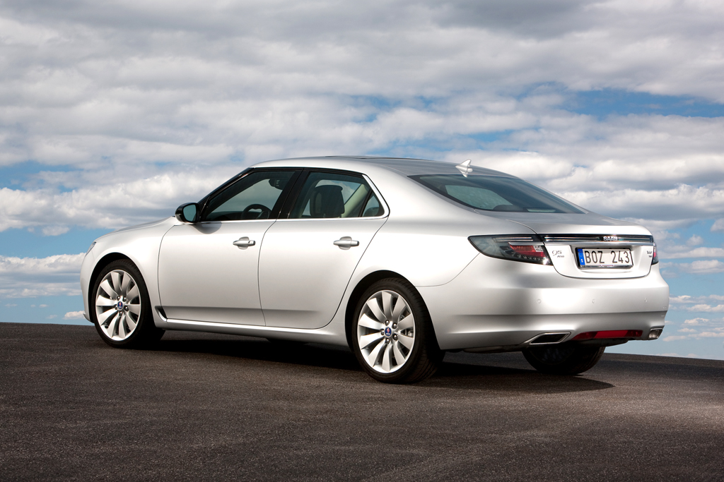 Saab 9-5: Heck-/Seitenansicht.
