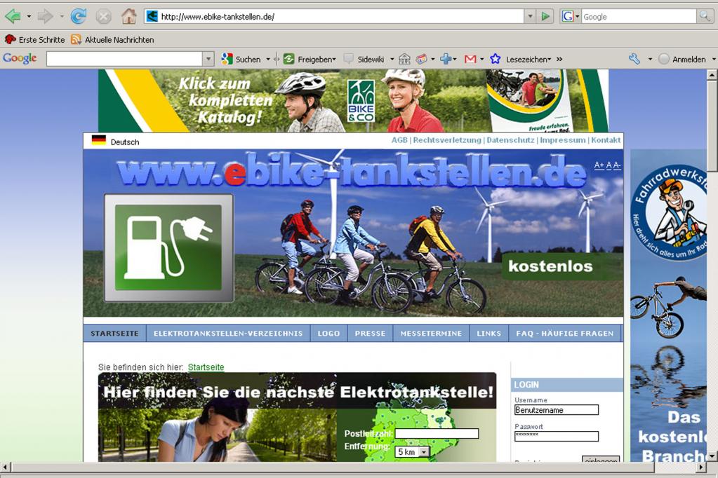 Stromtankstellen online finden 