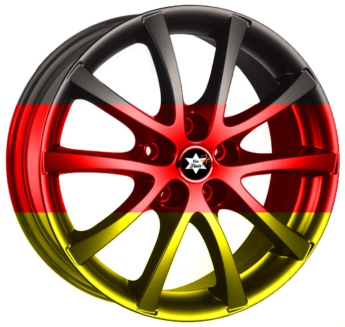 WM-Accessoires für`s Auto! Nur was für wahre WM-Fans: Alufelgen in Schwarz-Rot-Gold, die allerdings auch ihren Preis haben: 1.100 Euro muss der fußballbegeisterte Autofahrer dafür beispielsweise bei http://www.car-flair.de/ löhnen.