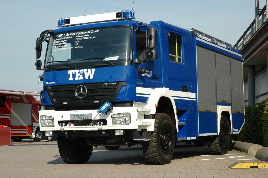 Der Axor 4x4 als Gerätekraftwagen des THW.
