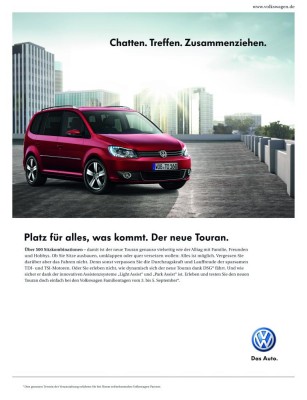 Modularer Marketingansatz für Touran und Sharan Kampagnen