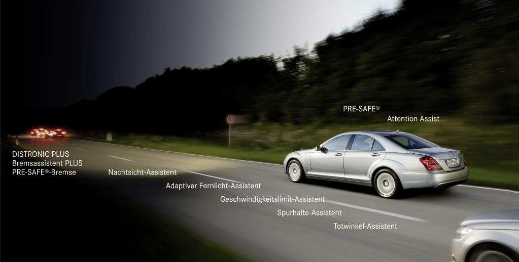 Neue Fahrer-Assistenzsysteme von Mercedes-Benz.