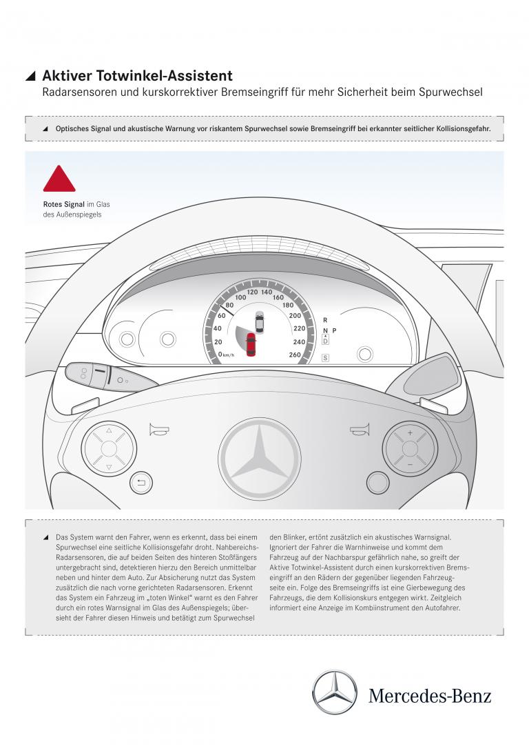 Neue Fahrer-Assistenzsysteme von Mercedes-Benz.