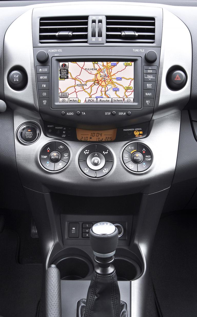 Toyota RAV4: Blick auf den mittleren Armaturenträger. 