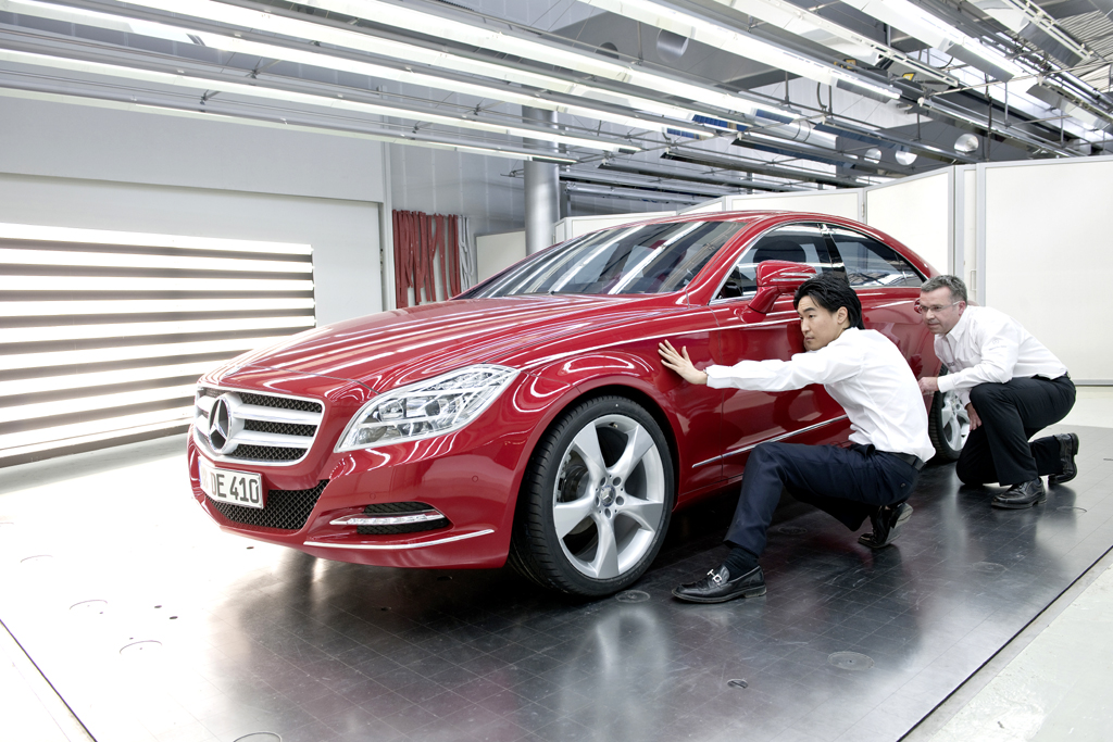 Auch der neue Mercedes CLS deutet Stil und Sportlichkeit an. 
