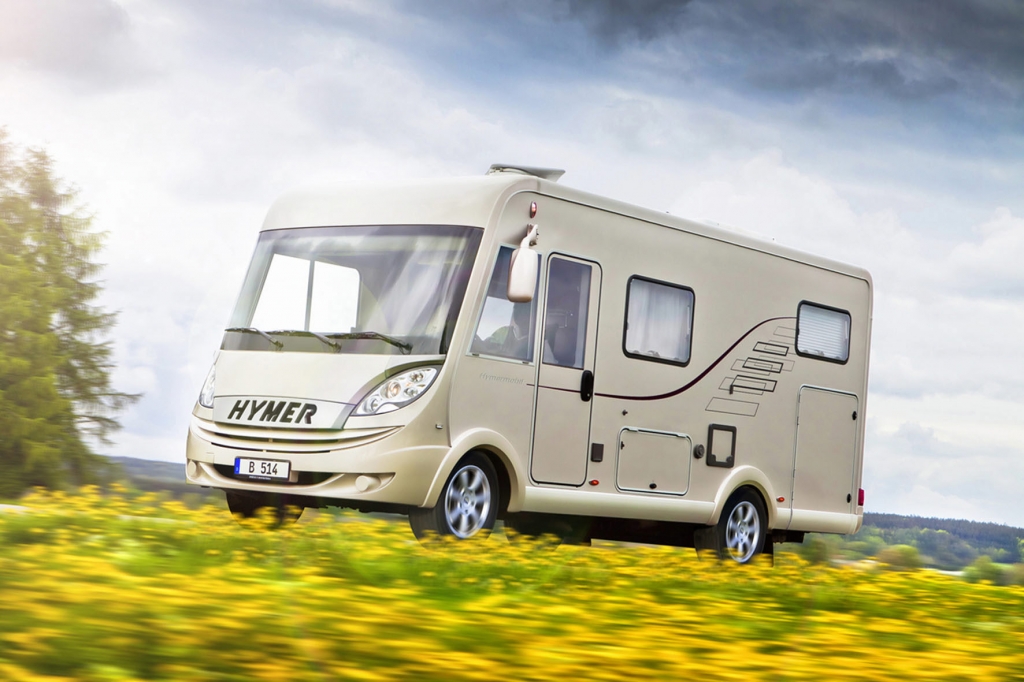 Bei den Integrierten gibt es die neue B-Klasse von Hymer zu bestaunen. 