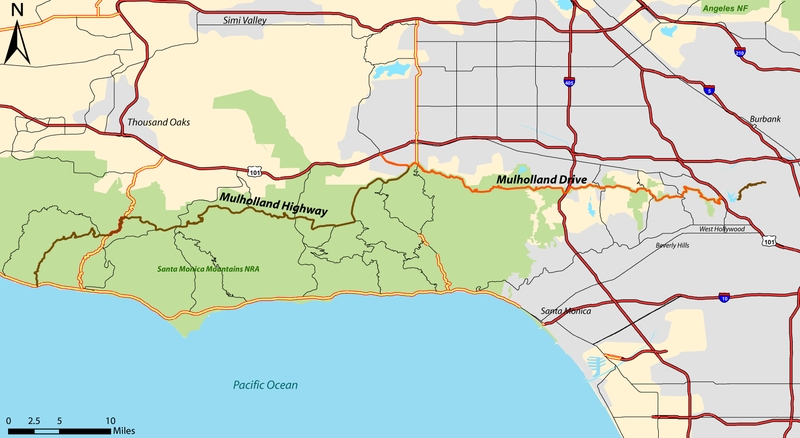 Der Mulholland Drive führt von L.A. nach Malibu