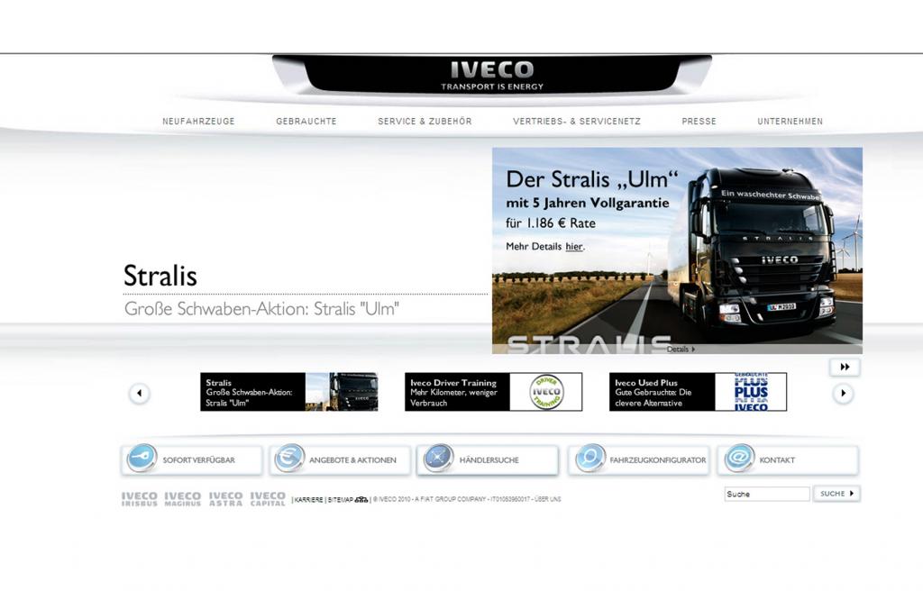 Iveco mit neuer Homepage