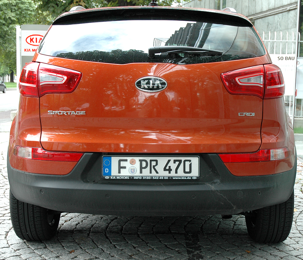 Kia Sportage: Blick auf die Heckpartie. 