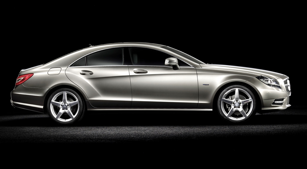 Mercedes-CLS-Neuauflage: Studioaufnahme mit Seitenansicht.