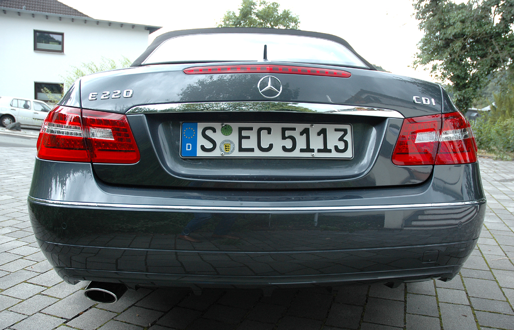 Mercedes E-Klasse Cabrio: Blick auf die Heckpartie.