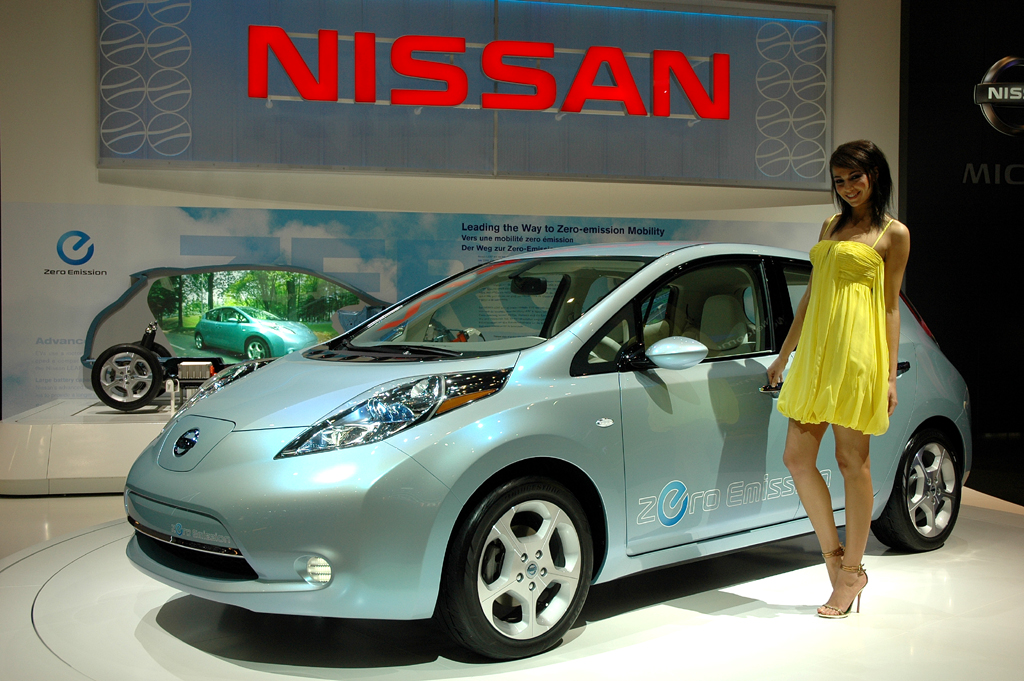 Mit Alternativantrieb: Nissan Leaf. 