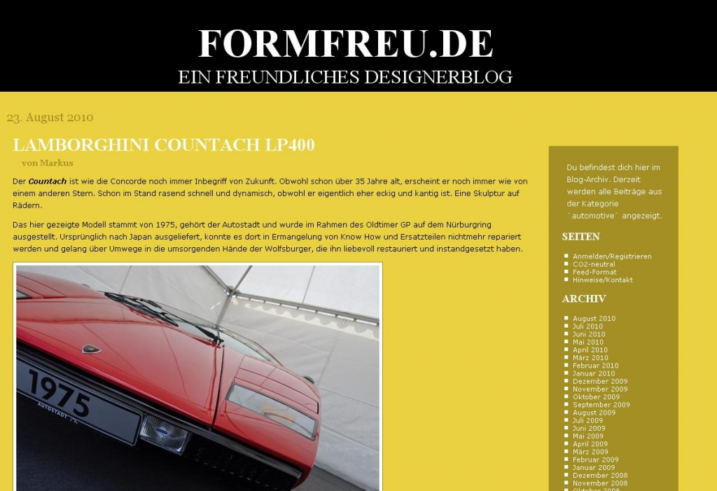 Sceenshot: formfreude.de