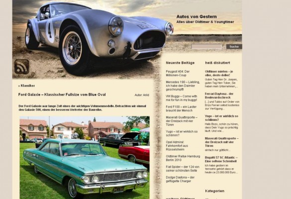 Screenshot: autosvongestern.de